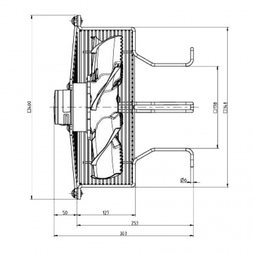 Ventilator axial de refulare Ziehl FN031-4DZ.0C.A7P2
